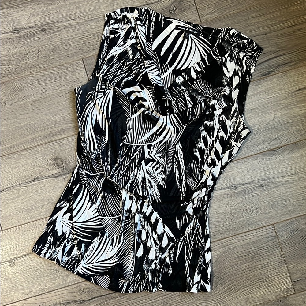Cable & Gauge Zebra Print Top